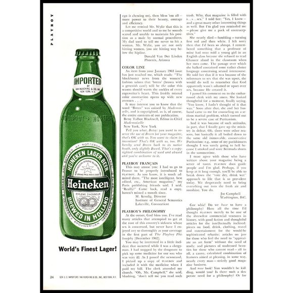 1963 Heineken Beer Green Bottle Vintage Print Ad Holland Lager Drawing Wall Art - Picture 2 of 2